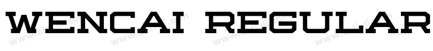 wencai regular字体转换 wencai regular字体转换